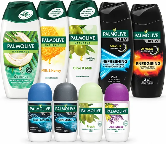 Palmolive Suihkusaippua 300 ml ja roll-on 50 ml